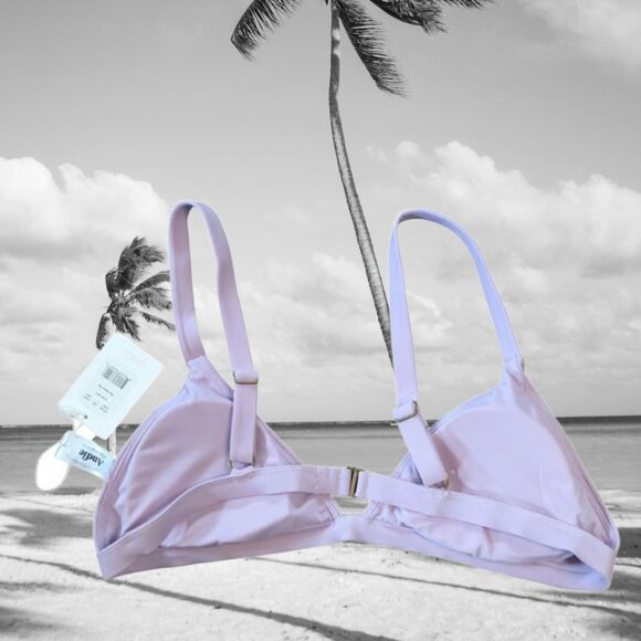Andie Swim The Caicos Top Eco Nylon Lavendar Purple Size Large - Picture 3 of 8
